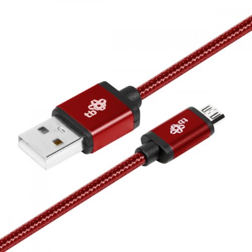 TB Kabel USB-Micro USB 1.5 m rubinowy sznurek