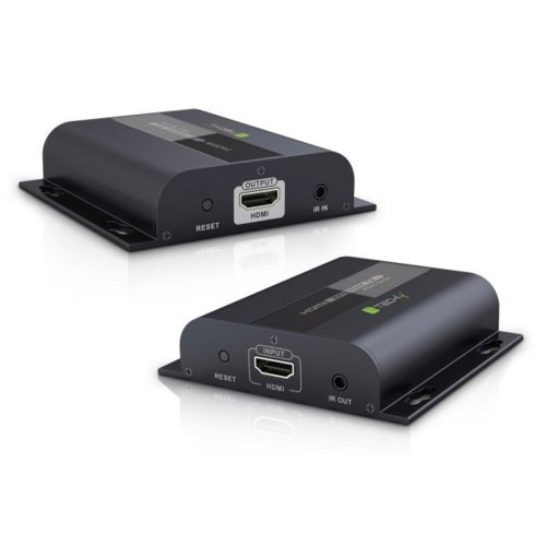 Extender HDMI HDbitT Techly po skrętce Cat. 6/6a/7, do 120m, FullHD z IR, czarny 