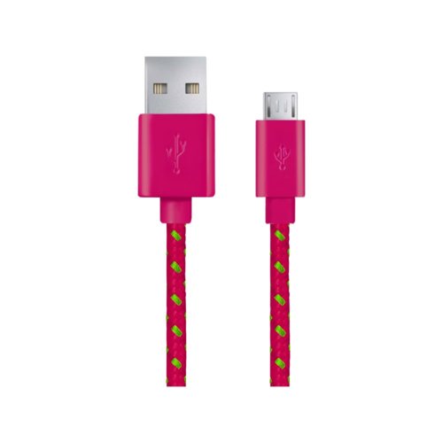 Kabel USB ESPERANZA Micro USB 2.0 A-B M/M OPLOT 1,0m | różowy