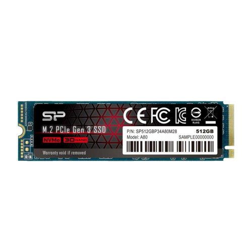 Dysk SSD Silicon Power A80 512GB PCIe Gen3x4 NVMe (3400/3000 MB/s)