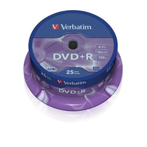 DVD+R Verbatim 4,7GB 16x 25szt. spindle AZO