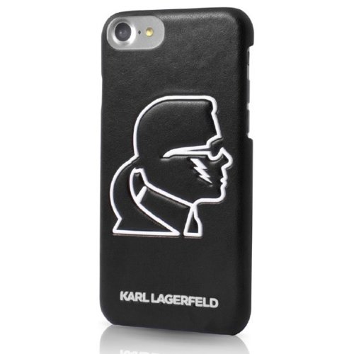 Karl Lagerfeld Etui hardcase iPhone 7 KLHCP7HPKLGLO czarny GLOW IN THE DARK