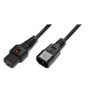 Kabel zasilający ASSMANN IEC LOCK 3x1mm2 Typ IEC C14/IEC C13 M/Ż 3m czarny
