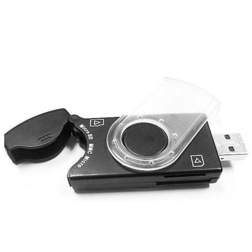 Czytnik kart Gembird Pendrive SIM/SD/MMC/MS Black USB 2.0