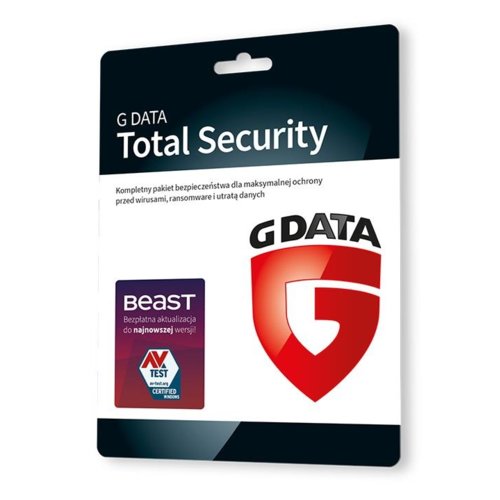 Oprogramowanie  G Data Total Security 3 PC 1 rok karta-klucz