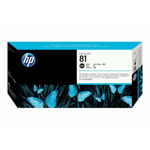 HP Inc. Głowica drukująca nr 81 Czarna i Gniazdo czyszczące C4950A