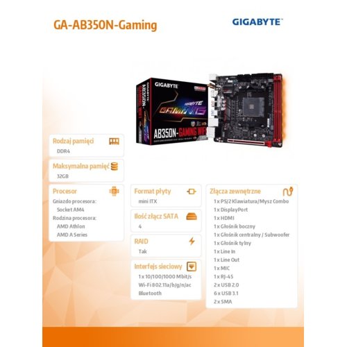 Gigabyte GA-AB350N-Gaming WIFI AM4