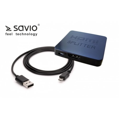 Splitter Savio CL-93 HDMI,  1x2 Full HD 4K 