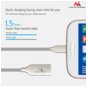 Maclean Kabel USB Lightning iPhone metalowy srebrny MCE191 - Quick & Fast Charge