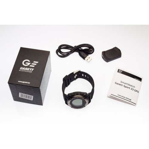 Garett Electronics SMARTWATCH ZEGAREK SPORTOWY SPORT23 GPS CZARNY