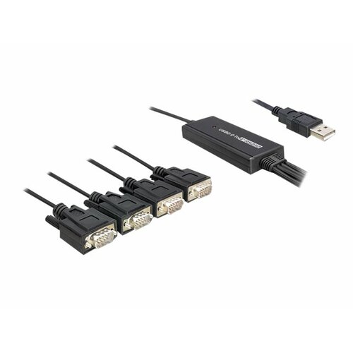 Kabel adapter Delock USB 2.0 - Serial 4x RS-232 DB9