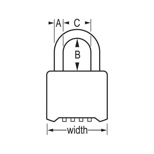 Master Lock Kłódka w gumowej obudowie EXCELL 50mm na szyfr - BOR/OCT - 9mm