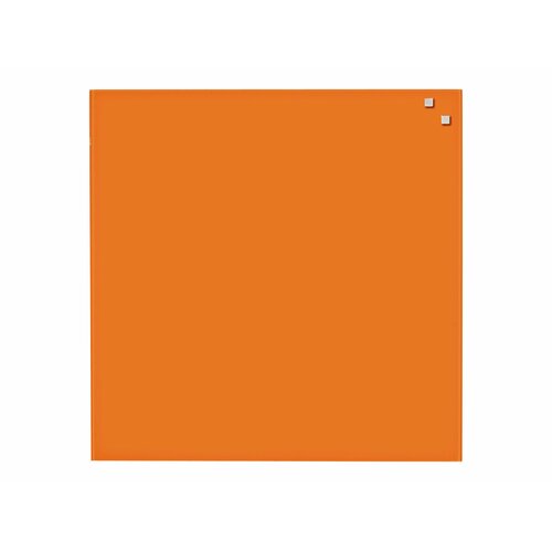 Tablica magnetyczna NAGA 45x45 szklana pomarańczowa