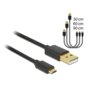 Delock Kabel USB Micro AM-MBM5P 2.0 0.3m 0.6m 0.9m czarny