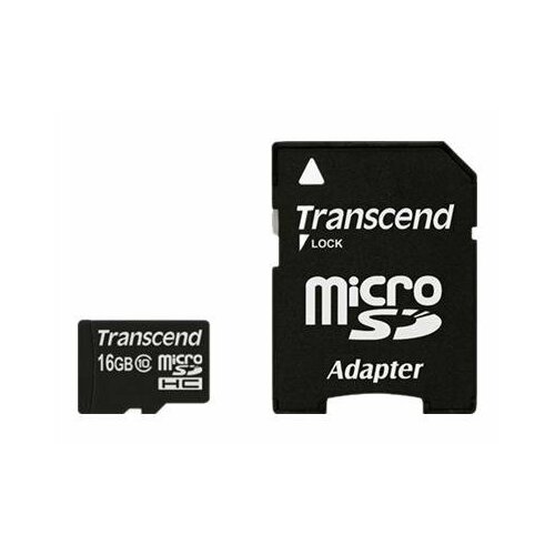 Transcend microSD 16GB Class10 + adapter PREMIUM