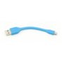 TB Kabel Micro USB 12,3cm Niebieski silikonowy