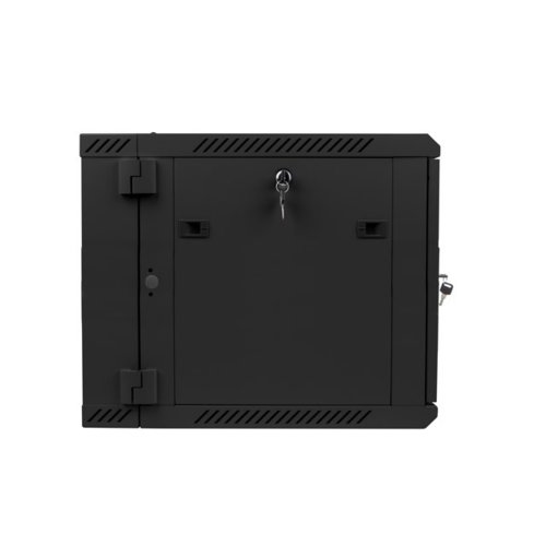Szafa instalacyjna dwusekcyjna wisząca 19" 9U 600x600 czarna Lanberg (flat pack)