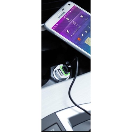 PURO Mini Car Fast Charger - Uniwersalna ładowarka samochodowa 2 x USB 2.4 A (biały