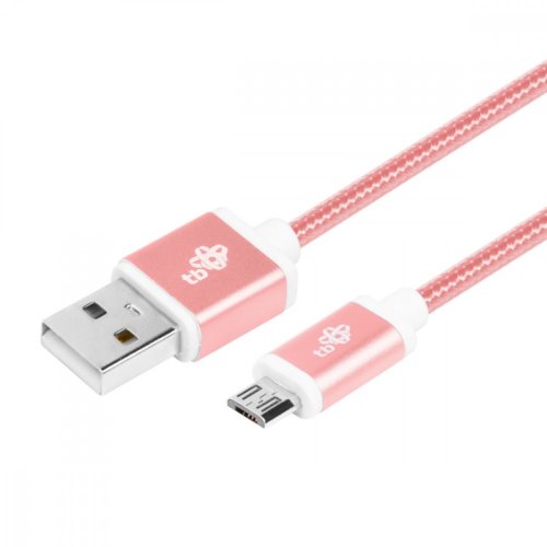 TB Kabel USB-Micro USB 1.5 m różowe złoto sznur