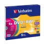 Verbatim DVD+RW 4x 4.7GB 5P Color