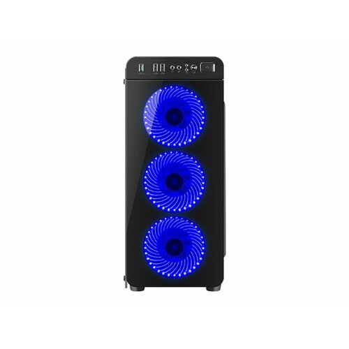 NATEC Obudowa Genesis Irid 300 USB 3.0 z oknem niebieskie podświetlenie