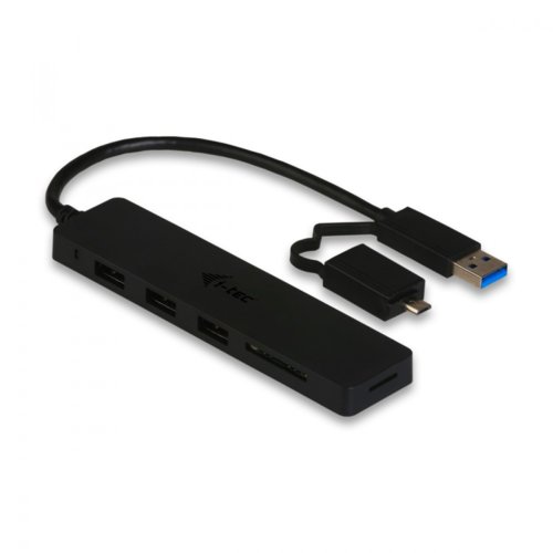i-tec USB 3.0 Slim HUB 3 Port + czyt. kart + OTG