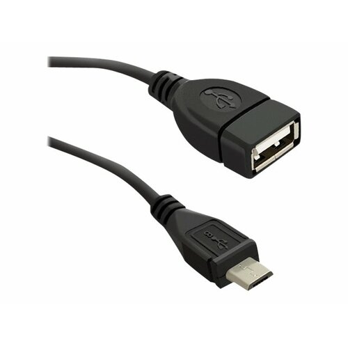 Kabel USB 2.0 Qoltec A żeński / micro USB Męski | 0,2m
