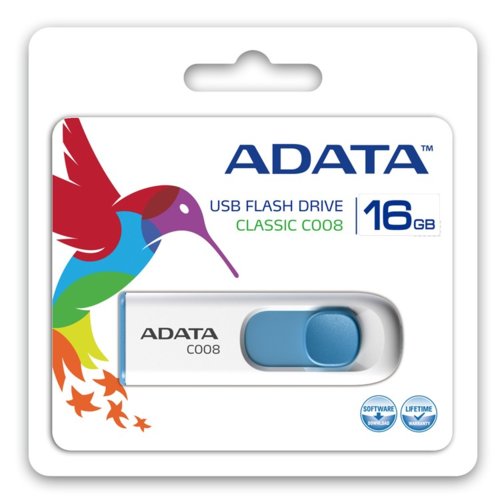 Adata Flashdrive 16GB USB 2.0 biało-niebieski