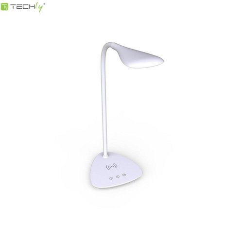 Lampka biurkowa LED Techly I-LAMP-DSK6, z ładowarką indukcyjną QI, 40 diod