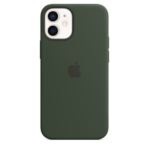 Etui iPhone 12 mini Silikonowe z funkcją MagSafe - cypryjska zieleń