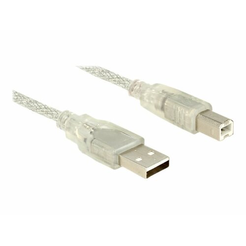 Kabel USB Delock AM-BM USB 2.0 1.5m przezroczysty