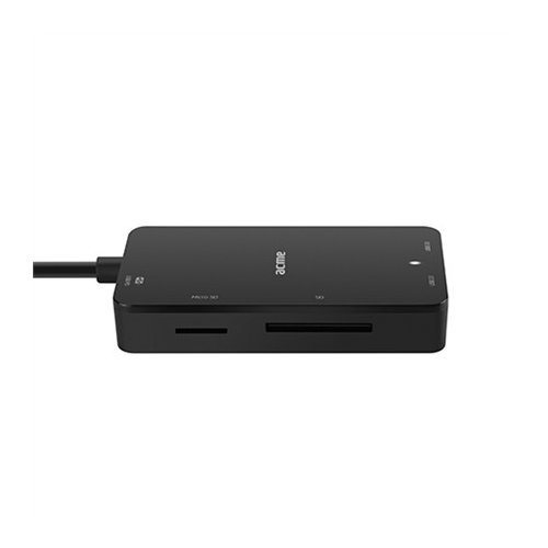 Hub USB ACME HB550, USB 2.0 + USB 3.0 + czytnik kart SD i microSD, wtyk USB type-C (z zasilaniem)