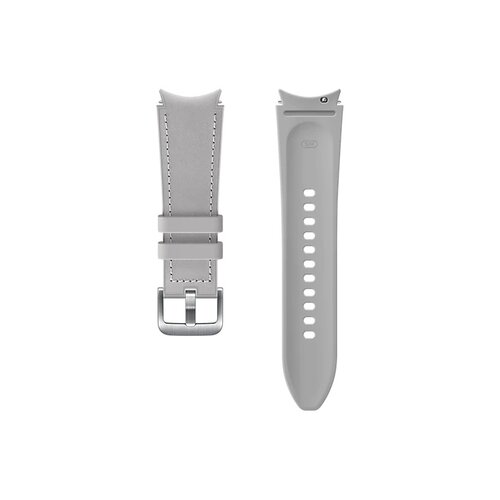 Pasek skórzany Samsung Hybrid Leather do Galaxy Watch4 20mm S/M Srebrny