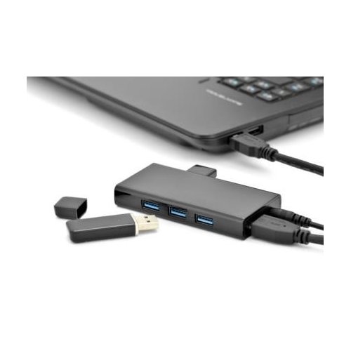 HUB/Koncentrator Ednet 7-portowy USB 3.0 SuperSpeed, aktywny, czarny