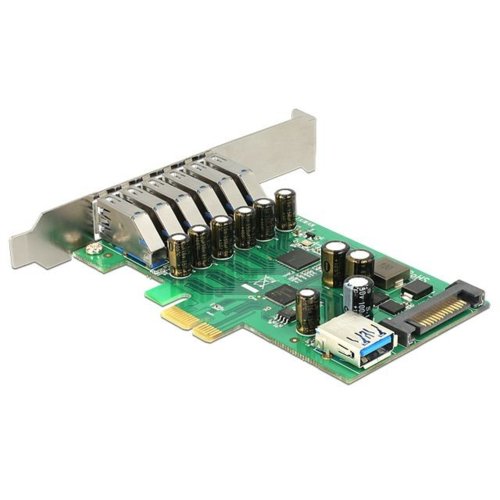 Delock Karta PCI Express -> USB 3.0 6-port + 1x internal USB
