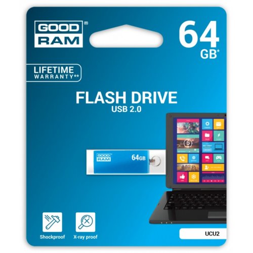 Goodram Flashdrive Cube 64GB USB 2.0 niebieski