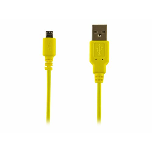 4world Kabel USB 2.0 MICRO 5pin, AM / B MICRO transfer/ładowanie 1.0m żółty