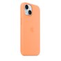 Etui Apple silikonowe z MagSafe do iPhone 15 pomarańczowy sorbet