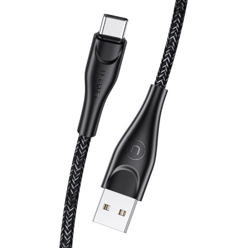 USAMS Kabel pleciony U41 USB-C 1m 2A czarny/black SJ392USB01 (US-SJ392)