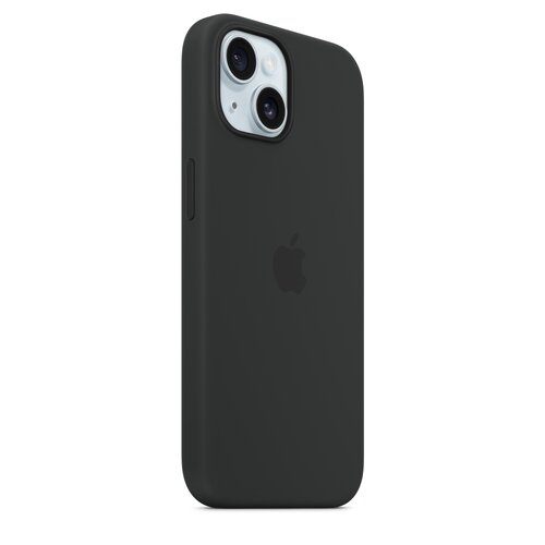 Etui Apple silikonowe z MagSafe do iPhone 15 czarne