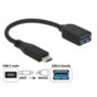 Delock Adapter USB Type-C(M)->USB-A(F) 3.1 Gen2 10cm