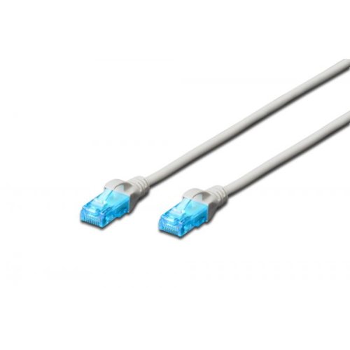 Patch cord DIGITUS UTP kat. 5e 15m PVC szary