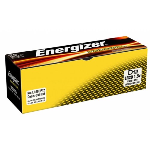 Energizer Bateria Industrial alkaliczna D LR20 12 szt. Bulk