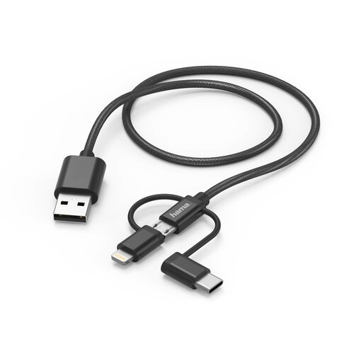 Kabel USB Hama Micro USB, Typ-C/Lightning 1,5m