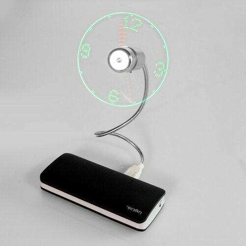 LogiLink Mini wentylator USB z funkcją zegara