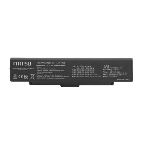 Bateria Mitsu do Sony BPS9 (czarna) 4400 mAh (49 Wh) 10.8 - 11.1 Volt