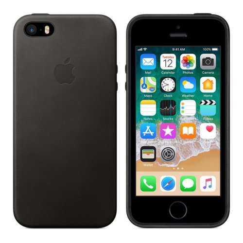 Apple iPhone SE Leather Case Black MMHH2ZM/A
