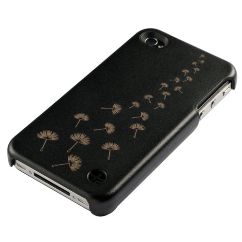 Wyprzedaż - TREXTA Nature Black - back-cover iPhone 4 czarna