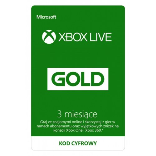 Xbox Live Gold 3 mc 52K-00270