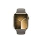 Smartwatch Apple Watch Series 9 GPS + Cellular stal nierdzewna 45mm złoty + opaska sportowa S/M popielaty brąz
